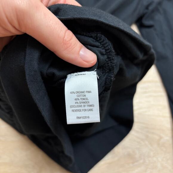 Garnet Hill V-Neck Wrap Drape Blouse Women’s M Color Black - Picture 3 of 6